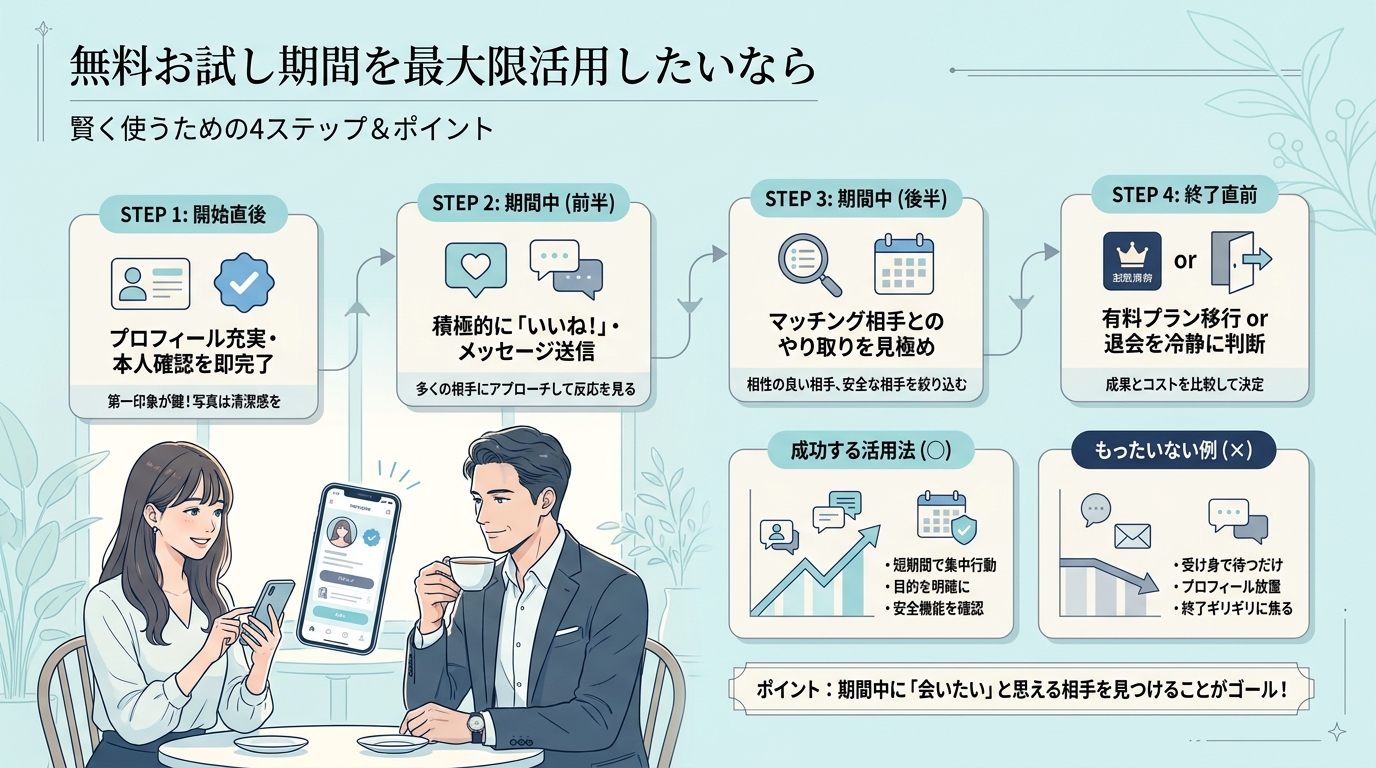 無料お試し期間を最大限活用したいなら