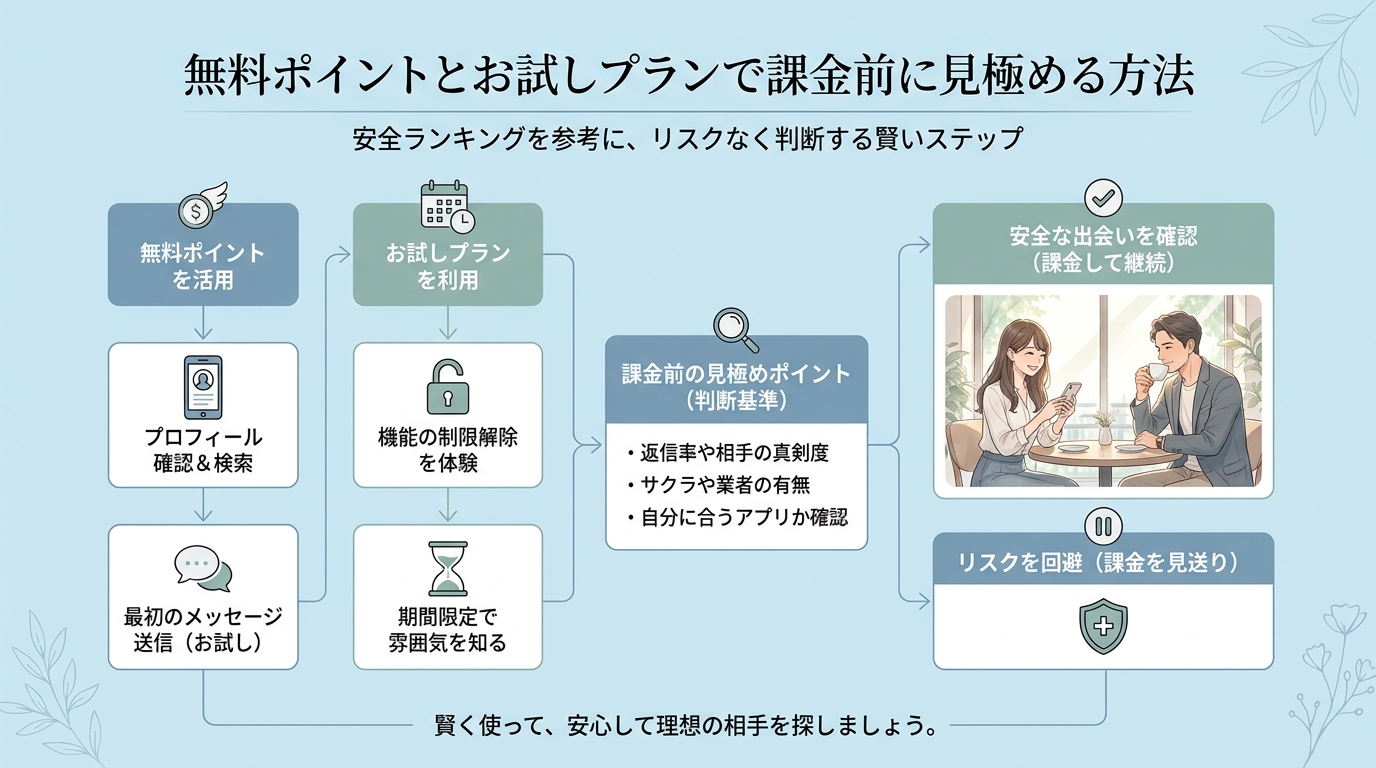 無料ポイントとお試しプランで課金前に見極める方法