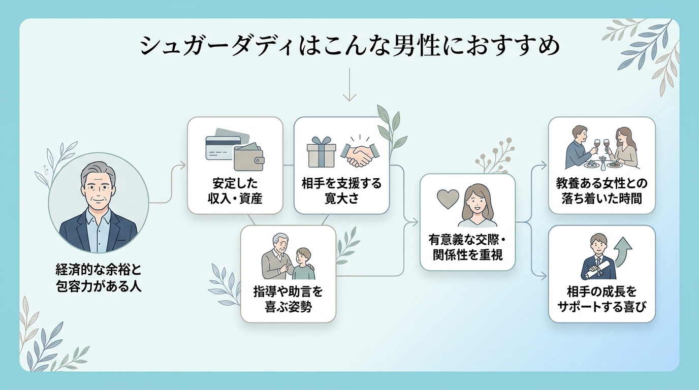 シュガーダディはこんな男性におすすめ